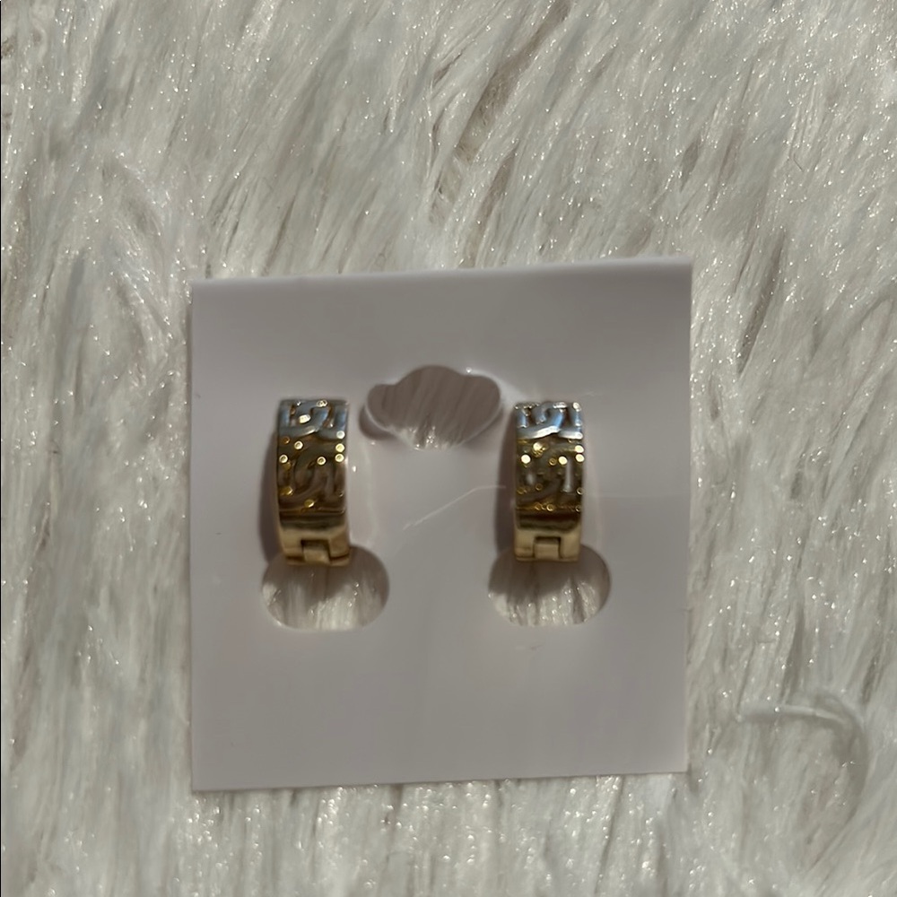 Chic Two-Tone Gold and Silver Earrings